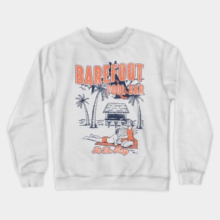 Barefoot Pool Bar at the Poly In Orlando Florida Distressed Look Crewneck Sweatshirt